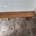 Traditional Chinese Pine Wood Rectangular Shoe Bench For Living Room