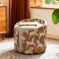 Traditional French Linen Stool with Solid Wood and Carbon Steel Frame — Square Cylindrical Low Seat for Living Room