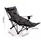 Modern Minimalist Foldable Rectangular Reclining Lounge Chair – Oxford Fabric, Carbon Steel Frame, Portable Outdoor Patio Chair