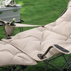 Modern Minimalist Foldable Rectangular Reclining Lounge Chair – Oxford Fabric, Carbon Steel Frame, Portable Outdoor Patio Chair