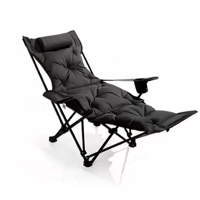 Modern Minimalist Foldable Rectangular Reclining Lounge Chair – Oxford Fabric, Carbon Steel Frame, Portable Outdoor Patio Chair