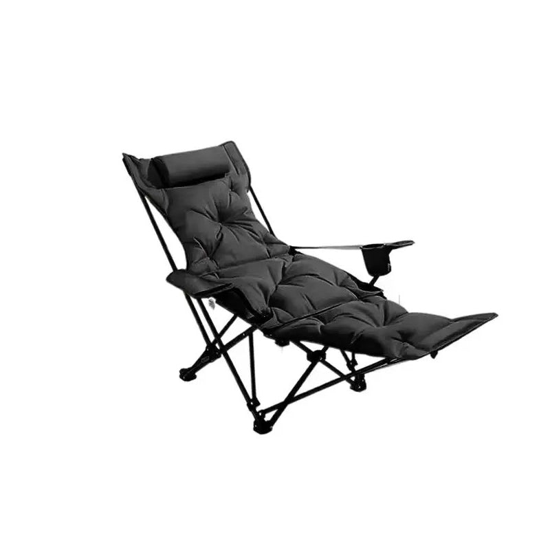 Modern Minimalist Foldable Rectangular Reclining Lounge Chair – Oxford Fabric, Carbon Steel Frame, Portable Outdoor Patio Chair