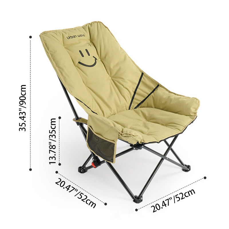 Modern Minimalist Oxford Fabric Rectangular Folding Recliner Chair – Portable Outdoor Patio Lounge