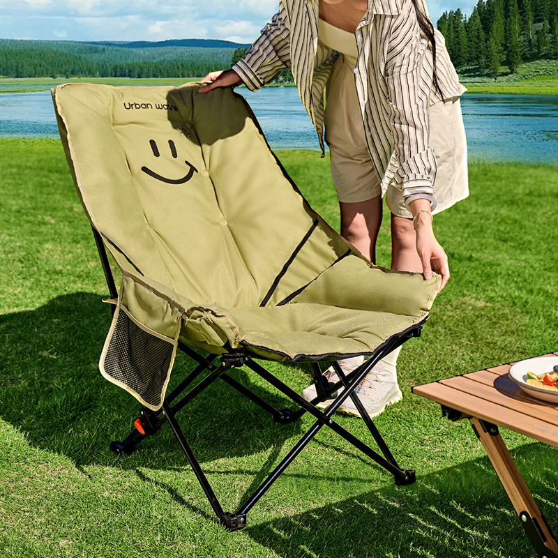 Modern Minimalist Oxford Fabric Rectangular Folding Recliner Chair – Portable Outdoor Patio Lounge