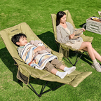 Modern Minimalist Oxford Fabric Rectangular Folding Recliner Chair – Portable Outdoor Patio Lounge