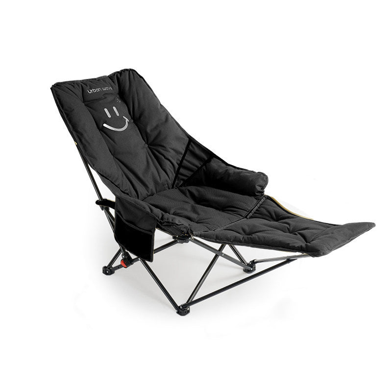 Modern Minimalist Oxford Fabric Rectangular Folding Recliner Chair – Portable Outdoor Patio Lounge