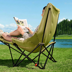 Modern Minimalist Oxford Fabric Rectangular Folding Recliner Chair – Portable Outdoor Patio Lounge