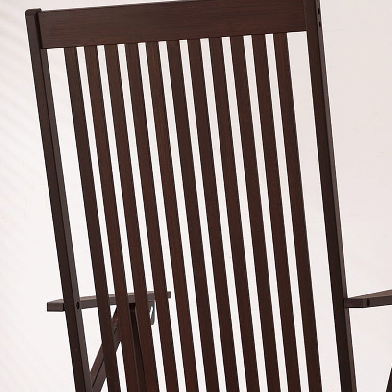Tumbona reclinable plegable rectangular hueca tradicional china de bambú con reposabrazos para sala de estar