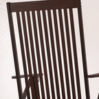 Tumbona reclinable plegable rectangular hueca tradicional china de bambú con reposabrazos para sala de estar