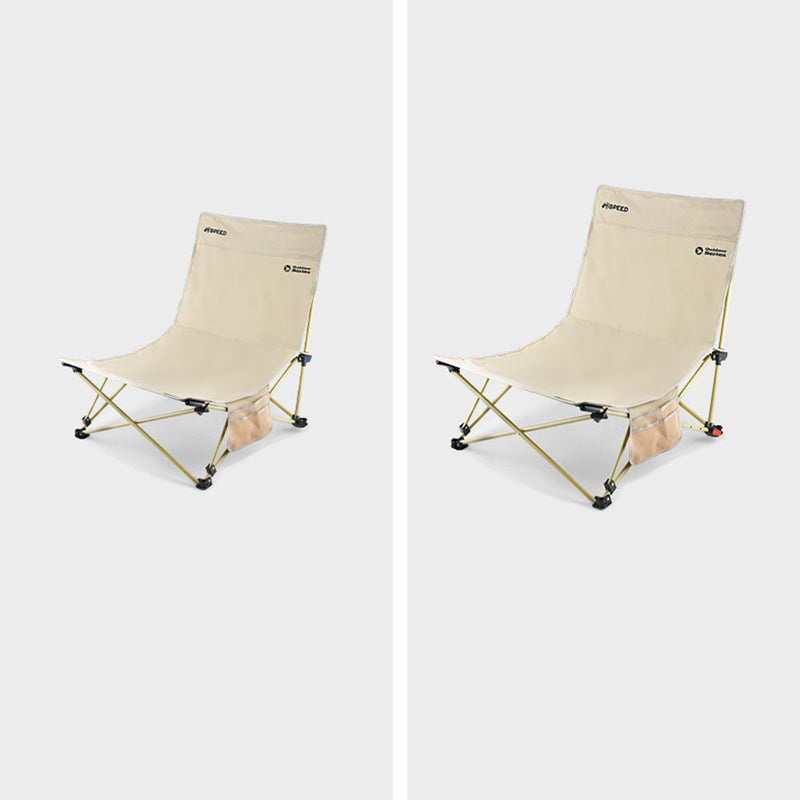 Modern Minimalist Outdoor Recliner Chair with Fabric Upholstery and Carbon Steel Rectangular Frame