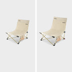 Modern Minimalist Outdoor Recliner Chair with Fabric Upholstery and Carbon Steel Rectangular Frame