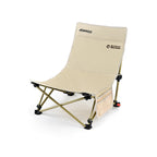 Modern Minimalist Outdoor Recliner Chair with Fabric Upholstery and Carbon Steel Rectangular Frame