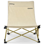 Modern Minimalist Outdoor Recliner Chair with Fabric Upholstery and Carbon Steel Rectangular Frame