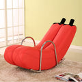 Contemporary Banana-Style PU Leather Upholstered Recliner with Backrest and Armrests for Living Room