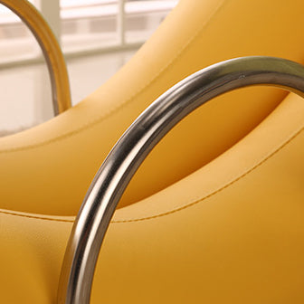 Contemporary Banana-Style PU Leather Upholstered Recliner with Backrest and Armrests for Living Room