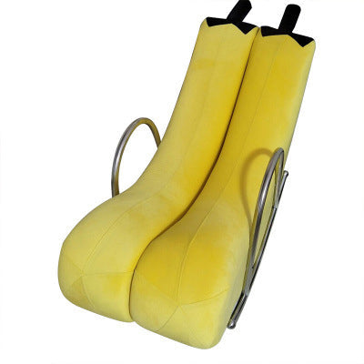 Contemporary Banana-Style PU Leather Upholstered Recliner with Backrest and Armrests for Living Room