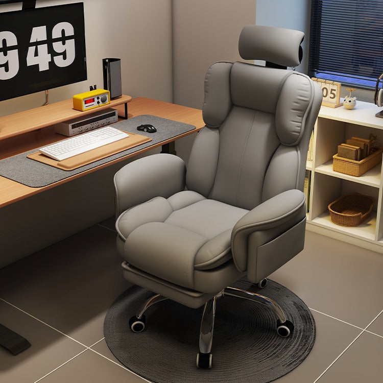 Contemporary Luxury Square Microfiber Leather Cat Scratch Leather Aluminum Alloy Gaming Chair Adjustable Backrest Footrest For Study