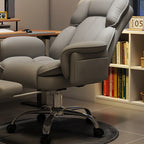 Contemporary Luxury Square Microfiber Leather Cat Scratch Leather Aluminum Alloy Gaming Chair Adjustable Backrest Footrest For Study