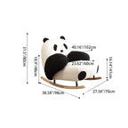 Stylish Contemporary Panda Sherpa Fabric Recliner with Carbon Steel Frame and Rubberwood Backrest for Living Room