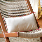 Traditional Rustic PE Rattan Recliner with Carbon Steel Frame and Plush Pillow Footrest for Outdoor Patio
