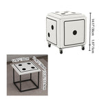 Contemporary Faux Leather Dice-Cube Stool — 5-in-1 Stackable, Low-Profile Stool with Casters for Living Room