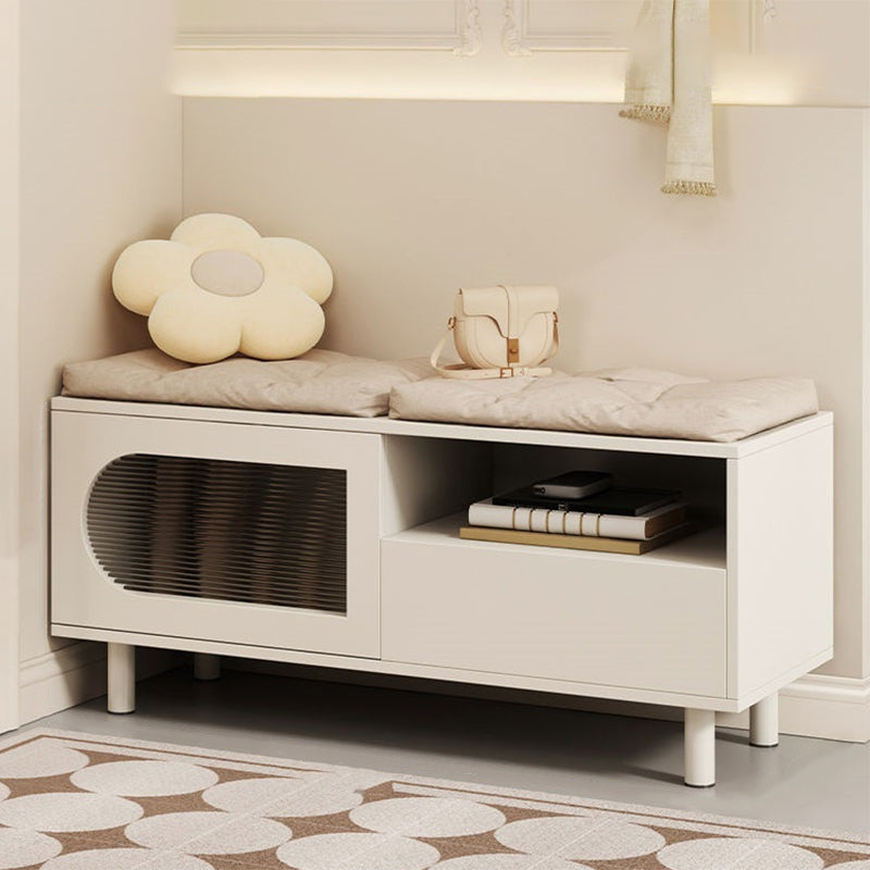 Nordic Contemporary MDF 2-Tier Shoe Bench & Organizer – Multi-Function Entryway Shoe Rack