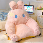 Contemporary Animal-Inspired Square Recliner with Faux Rabbit Fur and PP Cotton-Padded Backrest and Armrests for Living Room
