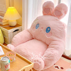 Contemporary Animal-Inspired Square Recliner with Faux Rabbit Fur and PP Cotton-Padded Backrest and Armrests for Living Room