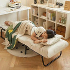 Sillón Reclinable Cuadrado Moderno de Polipiel de Lujo con Estructura de Acero al Carbono, Respaldo y Reposabrazos Cómodos para Sala de Estar