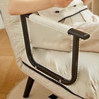 Sillón Reclinable Cuadrado Moderno de Polipiel de Lujo con Estructura de Acero al Carbono, Respaldo y Reposabrazos Cómodos para Sala de Estar