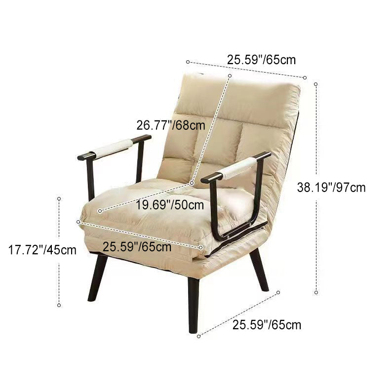 Sillón Reclinable Cuadrado Moderno de Polipiel de Lujo con Estructura de Acero al Carbono, Respaldo y Reposabrazos Cómodos para Sala de Estar