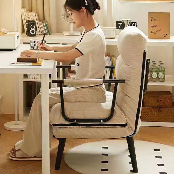 Sillón Reclinable Cuadrado Moderno de Polipiel de Lujo con Estructura de Acero al Carbono, Respaldo y Reposabrazos Cómodos para Sala de Estar