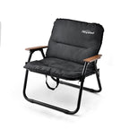 Silla de camping moderna, minimalista, rectangular, para exteriores, de aleación de aluminio, tela Oxford, algodón, plegable, desmontable, con respaldo y apoyabrazos para jardín