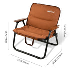 Silla de camping moderna, minimalista, rectangular, para exteriores, de aleación de aluminio, tela Oxford, algodón, plegable, desmontable, con respaldo y apoyabrazos para jardín