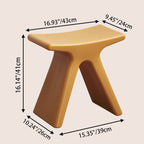 Modern Minimalist Geometric PE Plastic Kids' Low Stool — Backless & Armless, Hallway-Ready