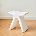 Modern Minimalist Geometric PE Plastic Kids' Low Stool — Backless & Armless, Hallway-Ready