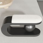 Modern Art Deco Geometric Carbon Steel Iron Stainless Steel Sherpa Fabric Sponge Bench Backless Armless For Entryway
