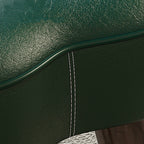 Traditional Vintage Solid Wood Faux Leather Sponge Low Stool Backless Armless For Entryway