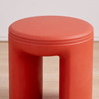 Modern Minimalist Round PE Stool - Low-Profile, Armless Seating for Living Room
