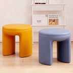 Modern Minimalist Round PE Stool - Low-Profile, Armless Seating for Living Room