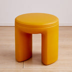Modern Minimalist Round PE Stool - Low-Profile, Armless Seating for Living Room
