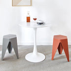 Modern Minimalist Square PE Stool, Armless, Low-Profile for Dining Room & Kitchen