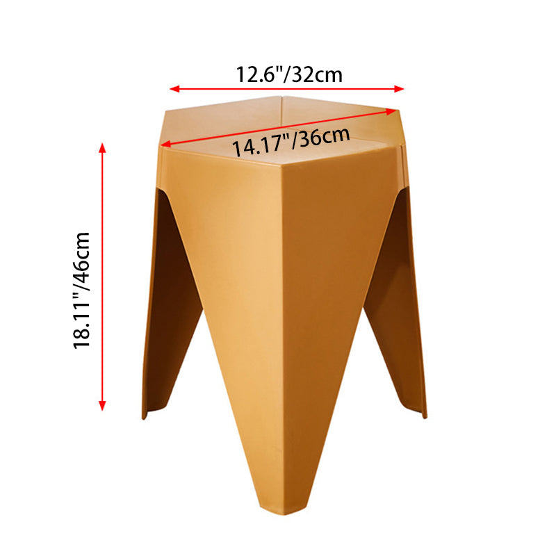 Modern Minimalist Square PE Stool, Armless, Low-Profile for Dining Room & Kitchen