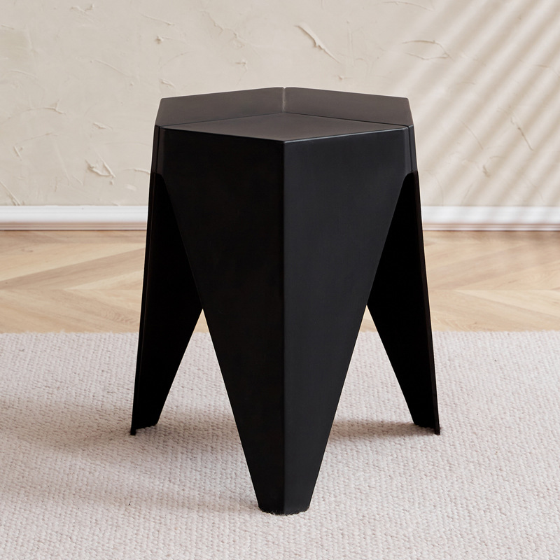 Modern Minimalist Square PE Stool, Armless, Low-Profile for Dining Room & Kitchen