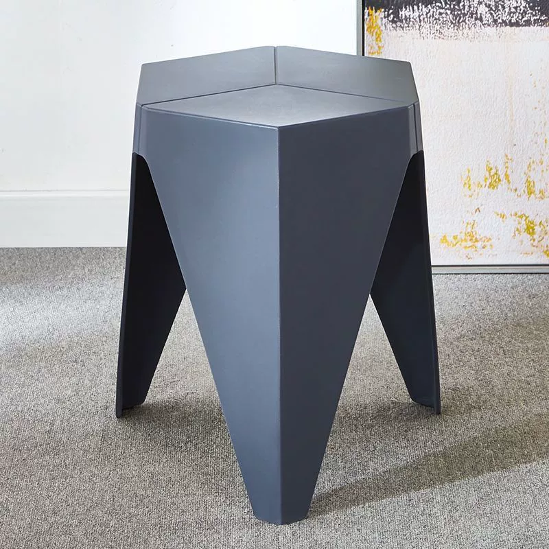 Modern Minimalist Square PE Stool, Armless, Low-Profile for Dining Room & Kitchen