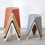 Modern Minimalist Square PE Stool, Armless, Low-Profile for Dining Room & Kitchen