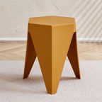 Modern Minimalist Square PE Stool, Armless, Low-Profile for Dining Room & Kitchen