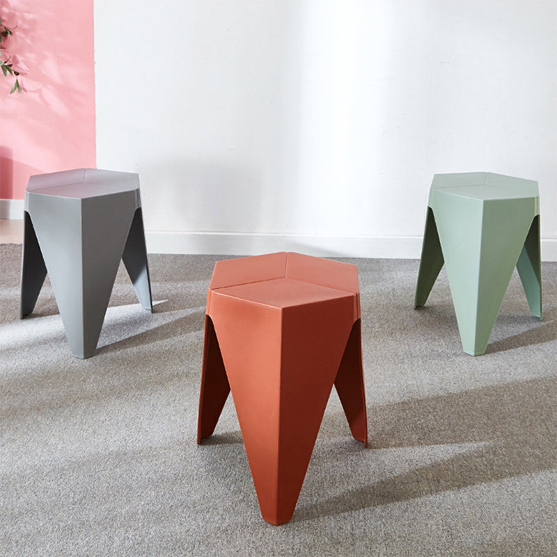 Modern Minimalist Square PE Stool, Armless, Low-Profile for Dining Room & Kitchen