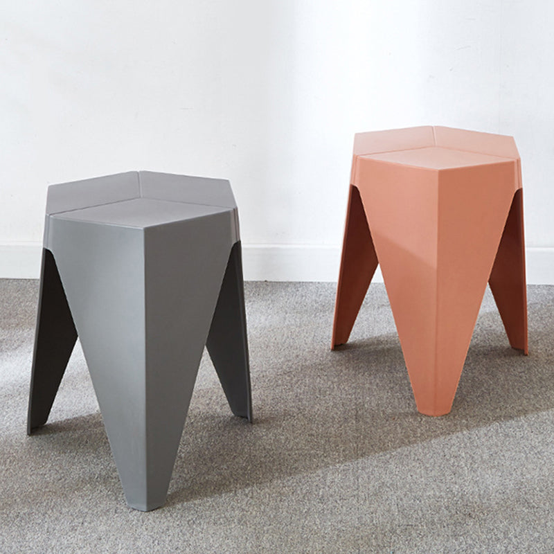 Modern Minimalist Square PE Stool, Armless, Low-Profile for Dining Room & Kitchen