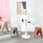 Modern Minimalist Square PE Stool, Armless, Low-Profile for Dining Room & Kitchen